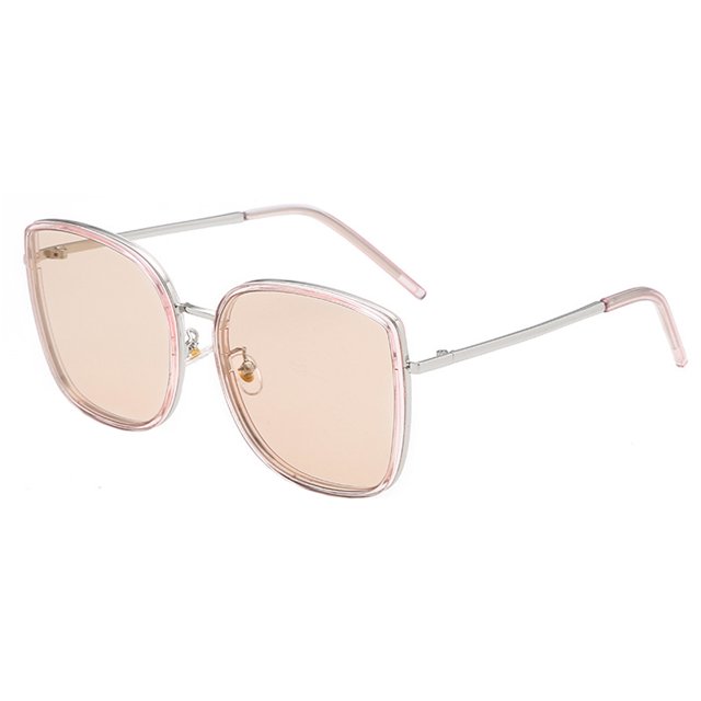Gafas de sol de montura grande, personalidad de la moda, gafas de sol de moda, hechas de PC y metal.
