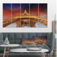 thumbnail image 1 of Belle Vue de Paris Tour Eiffel Ciel Rouge - Impression sur Toile Paysage Urbain, 1 of 3