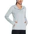 thumbnail image 2 of BALEAF Women's UV UPF 50+ Long Sleeve Sun Shirts Hoodie Jackets Thumb Hole Quick Dry Athletic Outdoor Hiking Grey XXXL, 2 of 6