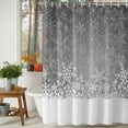 thumbnail image 3 of Grey Snowflakes Shower Curtains for Bathroom, Winter Xmas Gray White Nature Snow Scene Waterproof Fabric Shower Curtain for Bathroom Bathtub Decoration, Machine Washable, 36"x72", 3 of 9