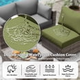 thumbnail image 4 of Kimunuk 8 Pcs Outdoor Cushion Covers for Patio Furniture, Washable Outdoor Cushion Slipcovers Replacement with Zipper for 3 Seat Rattan Sofa, Light Green, 4 of 7