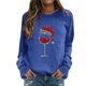 thumbnail image 1 of Gibobby Sudaderas para mujer navidad navideño Sudadera de mujer Cuello redondo Manga larga navideño Casual Sudadera navideña(Azul,G), 1 of 4