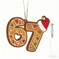 thumbnail image 2 of Christmas Number 67 Decoration,Acrylic Hanging Ornament With Hole,Festive Numeral 67 Pendant for Xmas Tree,Fireplace,Door,Home Holiday Decorations (Q), 2 of 6