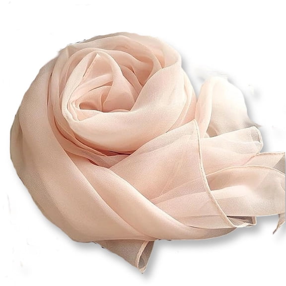 Yuanlong Womens Chiffon Scarf Sheer Flowy Dance Neck Wraps Lightweight Sun Protection Summer Casual Daily Beach Travel Scarves
