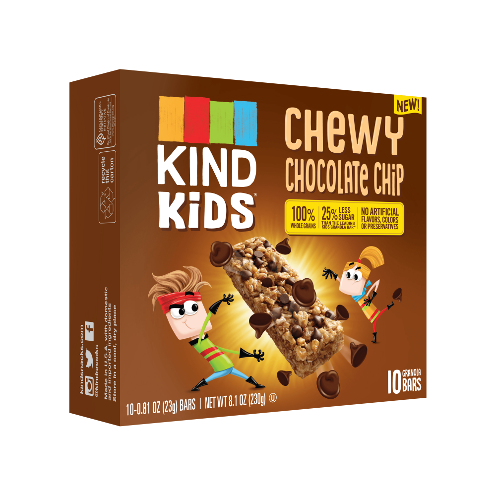 KIND Kids, Chocolate Chip Granola Bar, 10ct, .81 oz Bars, Gluten Free
