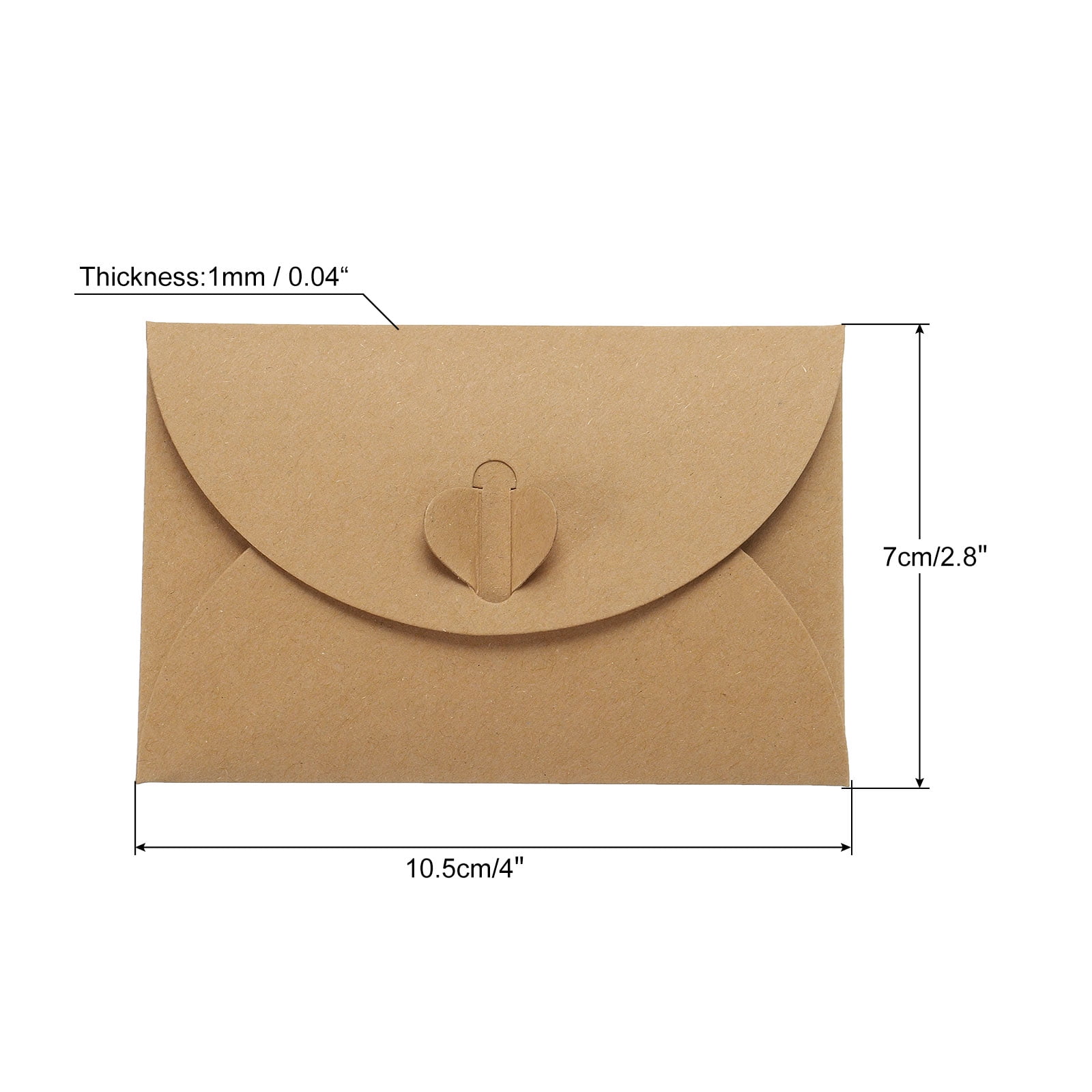 Unique Bargains Mini Envelope Heart Clasp Tiny Items Storage Present Card Holder 50 Pcs