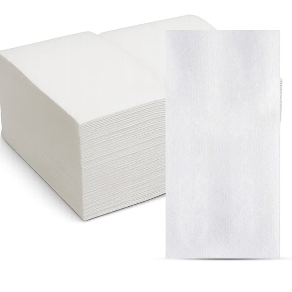 MT Products White Dinner Napkins - Premium Airlaid Disposable Paper Hand Towels - 1/6 Fold (12" x 17") Napkins for Weddings & Parties - Pack of 30