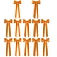 thumbnail image 1 of Billuyoard Juego de 12 adornos navideños de terciopelo con 12 lazos para decoración navideña de interiores. Lazos de terciopelo para el árbol Kits de decoración para fiestas naranja, 1 of 6