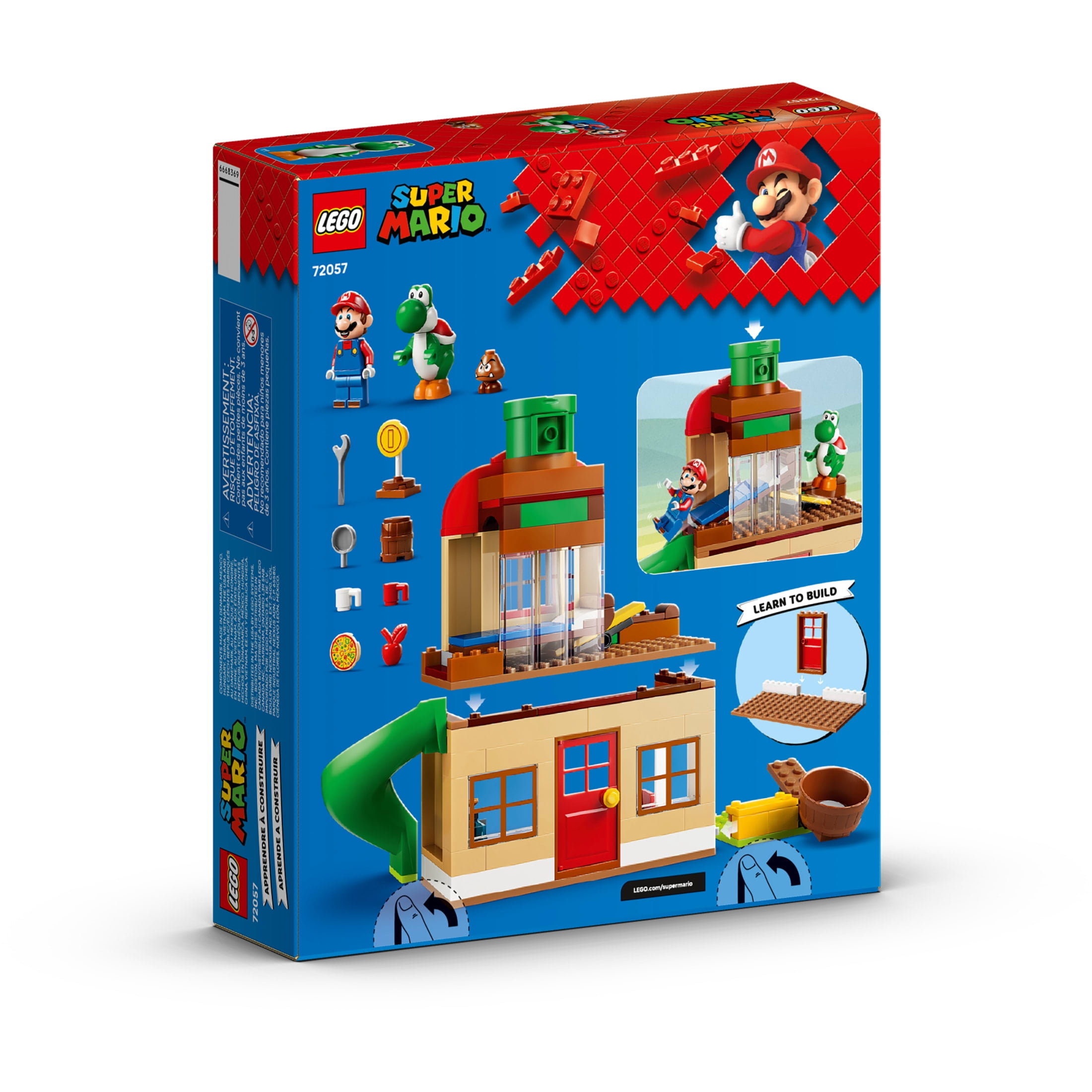 LEGO Super Mario Yoshi at Mario's House - Building Toy for Boys & Girls, Ages 4+ - Preschool Set for Pretend Play - Gift for Birthdays - Yoshi Toy for Kids - 72057