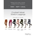 thumbnail image 2 of MeMoi Crushed Velvet Stretch Leggings - Womens - Female (Medium/Large, Gray), 2 of 7