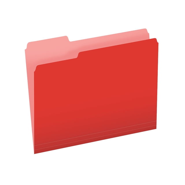 Fólder Carta Pendaflex, Ceja 1/3, Rojo, Cj. de 100