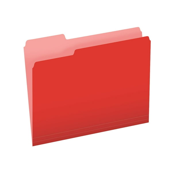 Fólder Carta Pendaflex, Ceja 1/3, Rojo, Cj. de 100