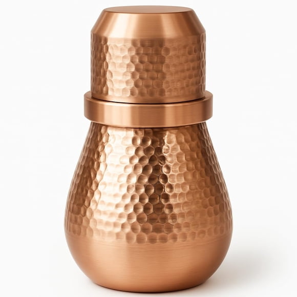 Jarra de agua 2activelife Pure Copper de 1 litro con taza ayurvédica