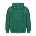 thumbnail image 6 of Momasggi Men's Sherpa Fuzzy Hoodies Fall Winter Warm Fleece Pullover Tops Cozy Long Sleeve Hooded Sweatshirt Solid Color Baggy Hoodie with Pockets Green L, 6 of 7