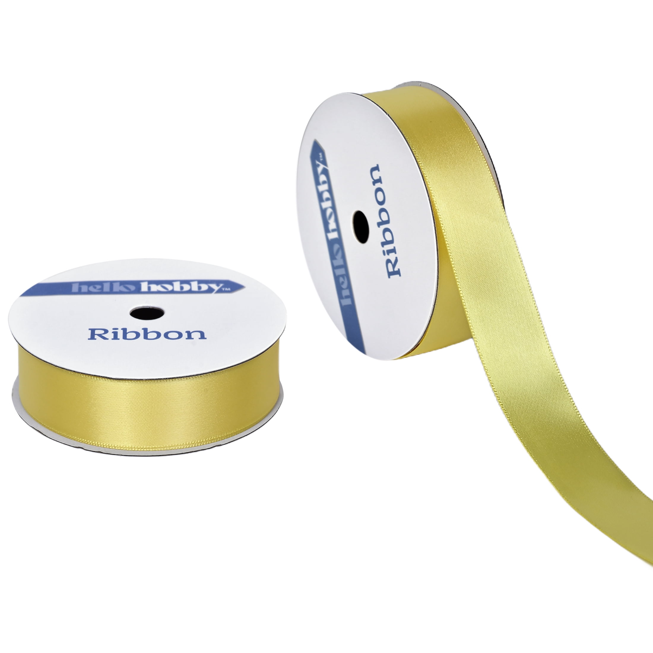 Gwen Studios 7/8" Brite Yellow Satin Ribbon, 6 yards