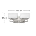thumbnail image 5 of Hinkley Lighting 5102-Led Lanza 2 Light 16-1/2" Wide Bathroom Vanity Light - Nickel, 5 of 5