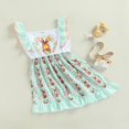 thumbnail image 4 of Robe de Pâques pour Bébé Fille à Volants Sans Manches Imprimé Bunny Rabbit Robe d'Été, 4 of 6
