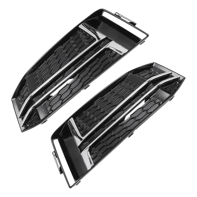 1 par de rejilla de luz antiniebla delantera para Audi A4 B9 S-Line S4 No.8W0807681F/8W0807682F tono negro plateado