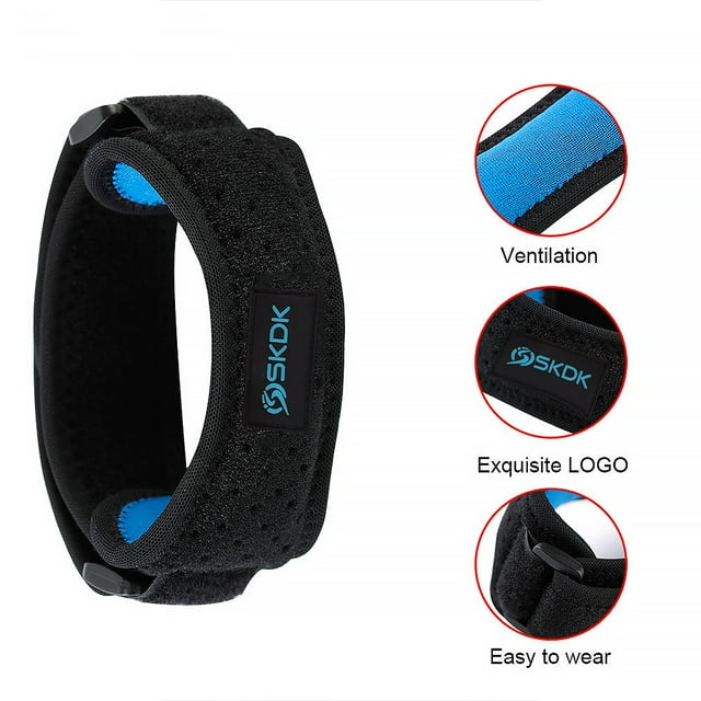 1 Pair Unisex Patella Adjustable Straps Football Athletic Protector Knee Sports Knee Braces Belt Football Support Gym Wrap Supplies Workout Accessories