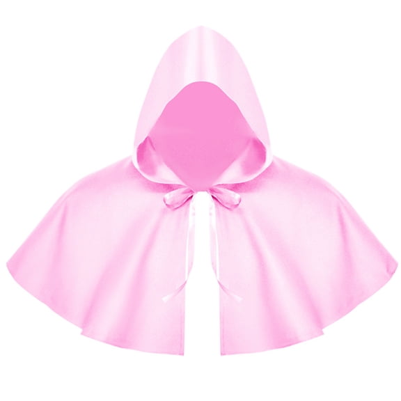Levmjia Womens Short Hooded Cloak Open Front Cape Solid Color Soft Comfortable Vintage Outer Robe Versatile Halloween Party Renaissance Dress Up Performance Events