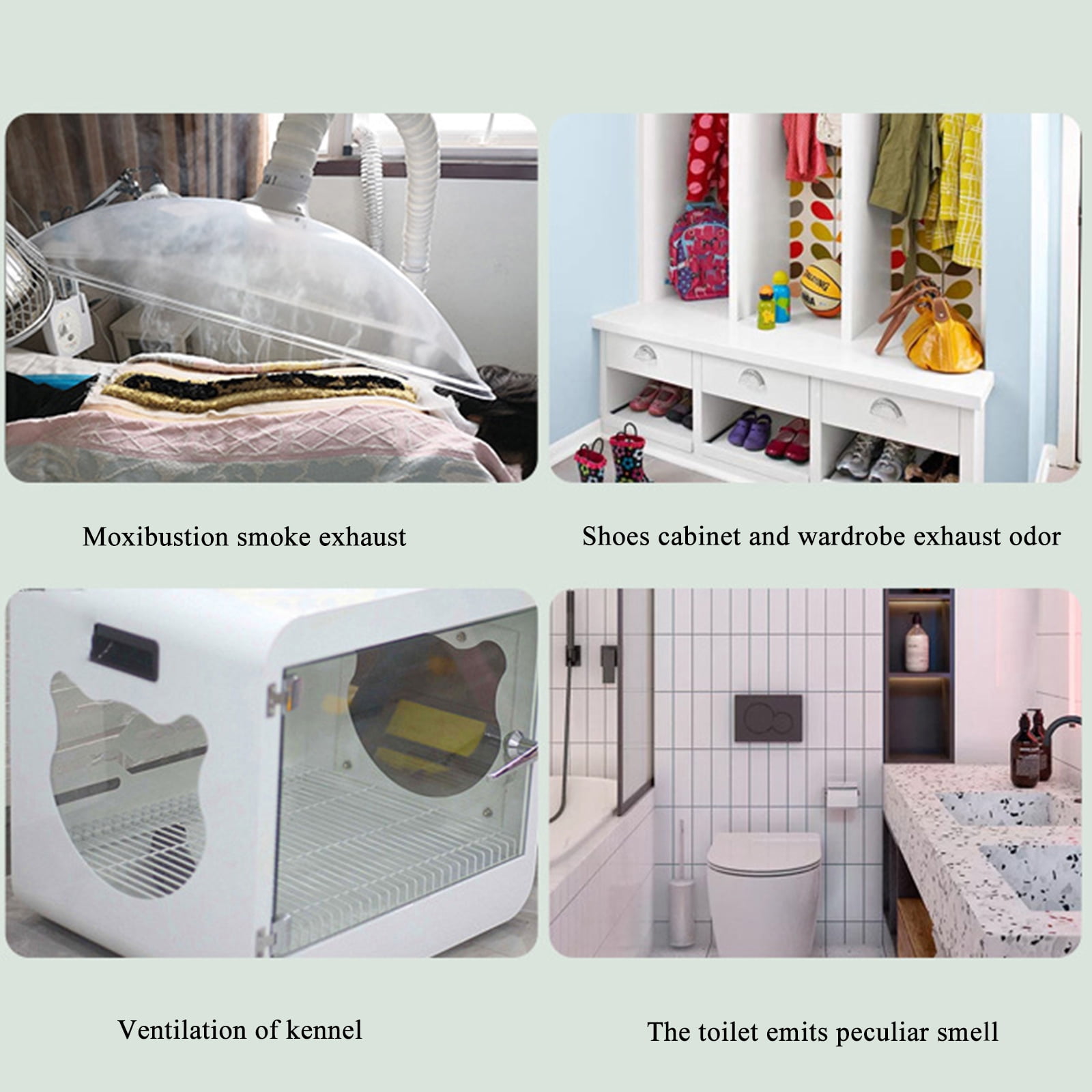 USB Adjustable Speed Air Ventilation Blower Inline Fan Window Exhauster Toilet Kitchen Exhaust Fan power tool