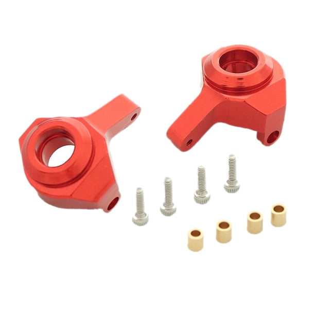 Nudillos de dirección perfke para Axial SCX24 90081 1:24 RC Cars modificado rojo
