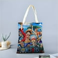 thumbnail image 2 of One Piece Bolso de tela con estampado de lienzo para mujer, bolsa de compras reutilizable y estética, con cremallera interior, regalo para mujer,40*45cm., 2 of 6