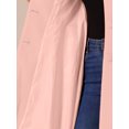 thumbnail image 5 of Women's Single Breasted Coat A Line Mid-Long Peacoats Outerwear Winter Coats XS Pink, 5 of 6
