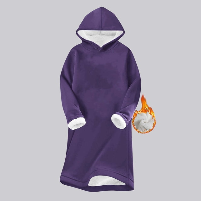 Wzzjkit Chemises à Manches Longues pour Femmes Robe d'Hiver à Manches Longues Épaisse et Chaude