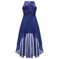 thumbnail image 2 of DPOIS Kids Flower Girl Dress Wedding Party Chiffon Sequins Dress Navy Blue 16, 2 of 7