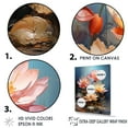 thumbnail image 3 of Designart "Graffiti Merges With Lotus Flowers" Lotus Canvas Art Print, 3 of 7