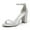 SILVER-GLITTER, variant on Women's Chunk Low Heel Pump Sandals