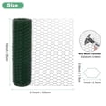 thumbnail image 3 of Uxcell para arreglos florales, malla de cerca hexagonal recubierta de hierro galvanizado de 14 x 315 pulgadas [Verde], 3 of 6