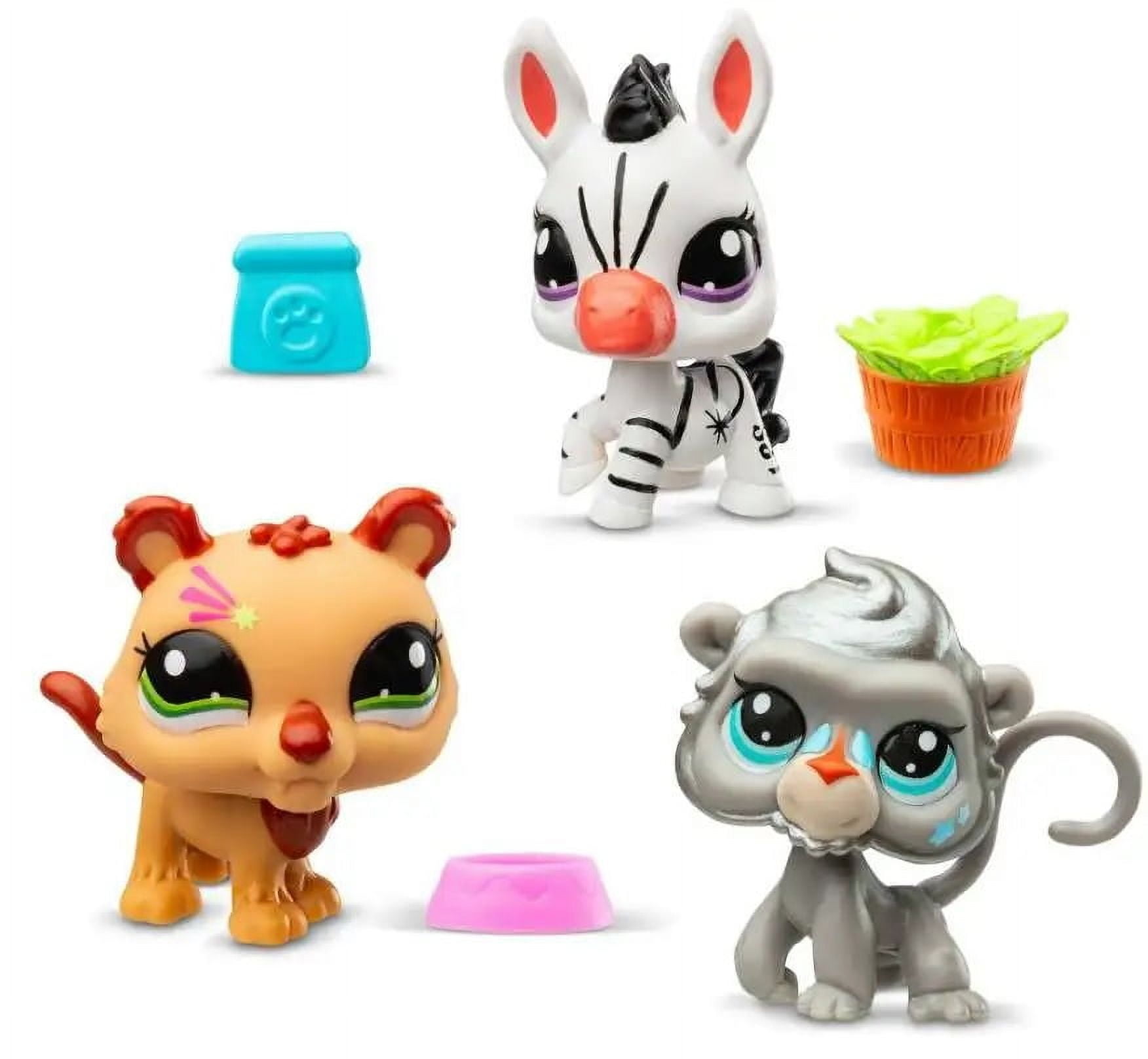 Littlest Pet Shop Pet Trio Zoo Mini Figure 3pk Lion Zebra Baboon