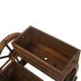 thumbnail image 6 of , Wooden Wagon Planter Box, Garden Planter with Wheels,Decorative Planter for Flowers Herbs Vegetables for Indoor & Outdoor Décor,Wooden Flower Cart for Patio Garden Balcony Decoration., Brown ,, 6 of 9