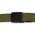 thumbnail image 2 of Cinturón militar de lona ajustable para hombre, cinturón táctico para exteriores con hebilla de plástico (verde oliva), 2 of 3