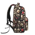 thumbnail image 3 of Disketp rock record Skull Backpack for Men and Women - Lightweight Backpack Classical with Multi-pockets Casual Daypack for College Workplace Travel, 3 of 5