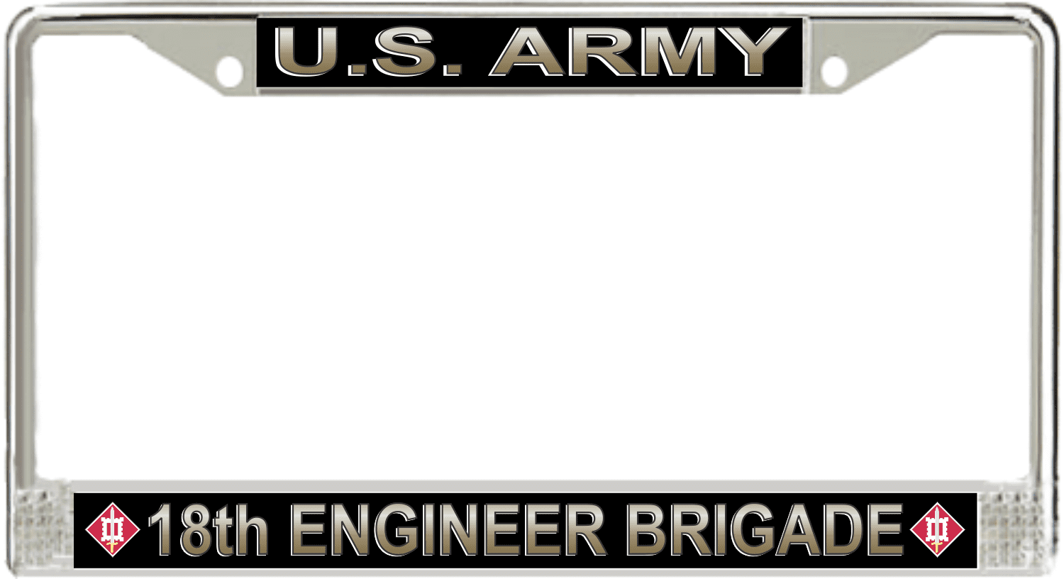 US Army 18th Engineer Brigade Aluminum License plate 