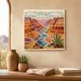 thumbnail image 3 of Sea Glass Craft Kit, Grand Canyon Colorado River Mosaic Art Project with Glue and Colorful Glass Stones, Arizona Decor for Adults, 3 of 4
