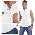 thumbnail image 7 of HAOMEILI Men's Casual Tank Top Sleeveless Henley Shirts Muscle Fit T Shirt, 7 of 7