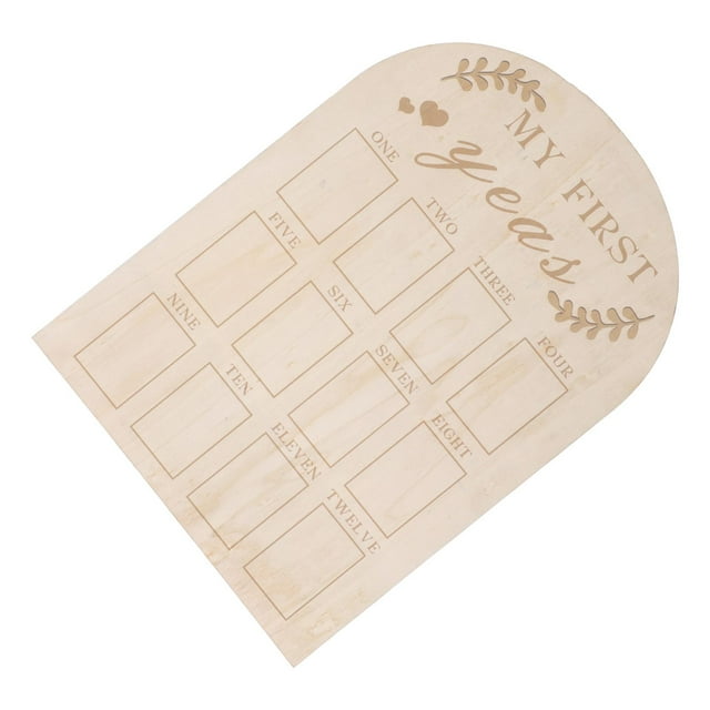 Tablero De Hitos Del Primer Año, Decoración De Madera, Tablero De Fotos Del Primer Año Para Niños Para La Vida Diaria