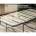thumbnail image 4 of CHIC HOUSE Pull Out Sofa Bed Couch Queen Size with Mattress USB, Convertible Sleeper Sofa Loveseat for Small Spaces RV, Chenille Pull Out Couch Bed for Living Room with Cup Holders LED Lights, Green, 4 of 10