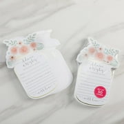 Kate Aspen Floral Wedding Mason Jar (Set of 50) Games and Advice Cards, One Size, Multi Mason Jar Advice Cards