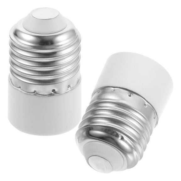 NICEXMAS 2Pcs Light Adapter Socket Converter for E27 to E14 Conversion in Cylindrical Shape for Households
