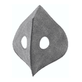 thumbnail image 2 of Black Reusable Cycling Face Mask Breathing Valve Active Carbon Filter for Unisex, 2 of 8