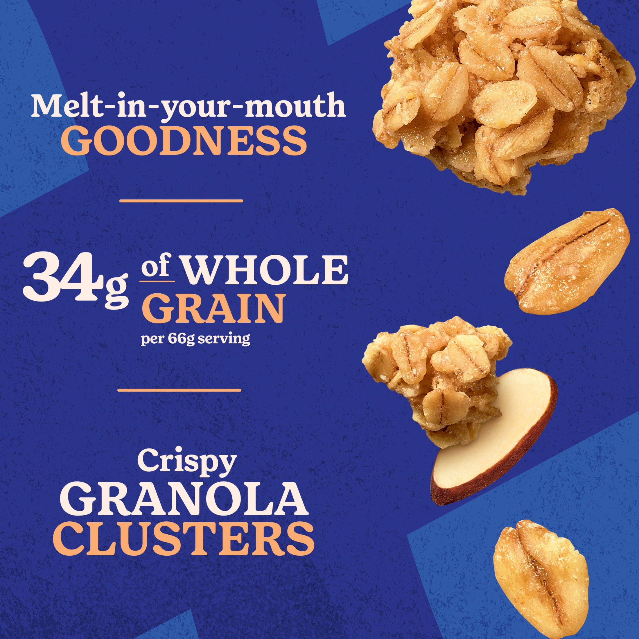 (3 pack) Kellogg's Extra Granola, Whole Grain, On-the-Go Snacks, Toasted Almond, 11oz Bag (1 Bag)