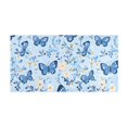 thumbnail image 2 of Haosy Blue Butterflies and Flowers Bathroom Rugs Non Slip Absorbent Soft Plush Quick Dry Bath Mat, 39"x20", 2 of 8