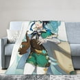 thumbnail image 2 of Genshin Impact Bed Blanket Air Conditioner Quilt Ultra Soft Flannel Blanket All Season Fuzzy Blanket Reversible Fluffy Plush Blanket 60"X50", 2 of 8