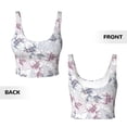 thumbnail image 5 of Fotbe Lilies Flowers Pattern Womens' Sports Bra Longline Wirefree Padded with Medium Support Sports Moisture-Wicking Workou Vest,Tank Top-Large, 5 of 9
