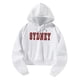 thumbnail image 5 of Sudadera informal para mujer, sudadera corta con capucha, disfraz moderno, ropa de gimnasio para mujer, jersey para entrenamiento atlético, trabajo, L, 5 of 10